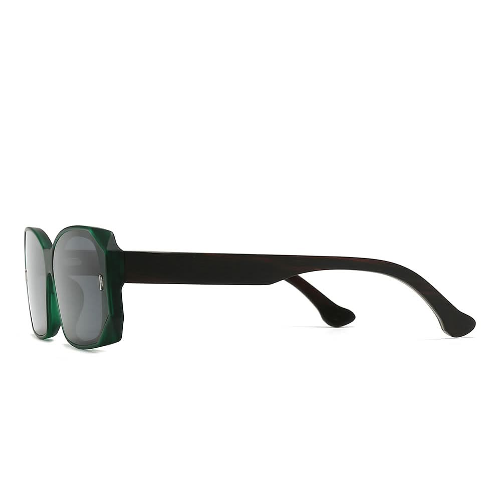 Dollger Square Wooden Temples Retro Sunglasses